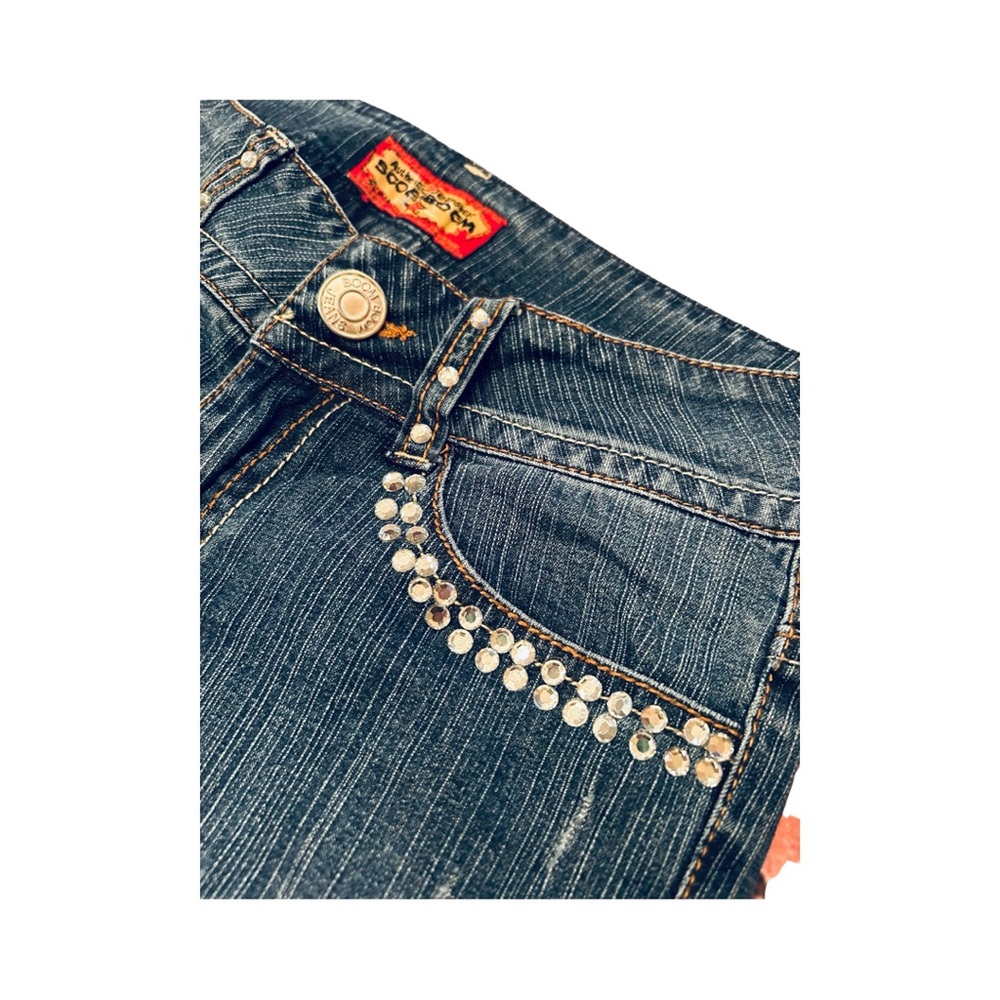 BOOM BOOM Authentic Jeanswear Crystal Embellished Boot Cut Jeans - Picture 3 of 4